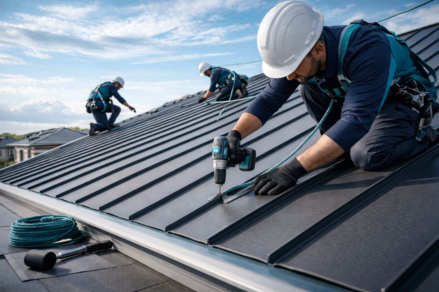 Roofing work