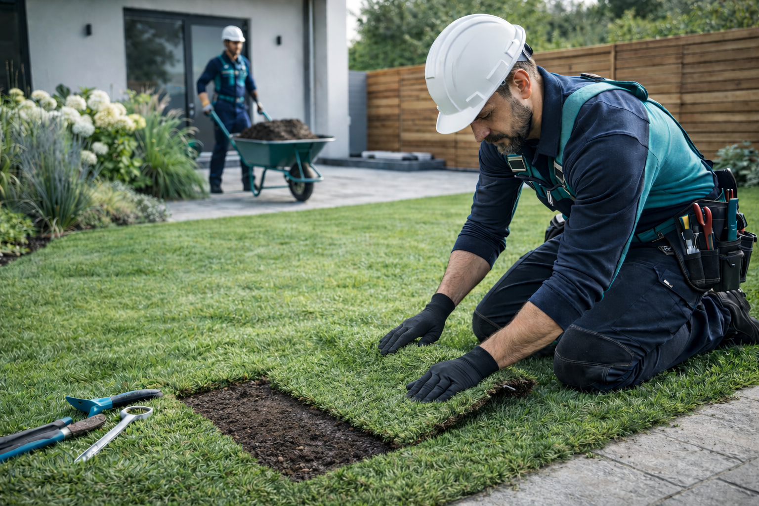 Landscaping work